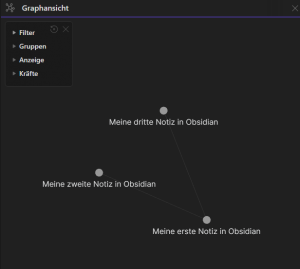 Die Graph-Ansicht in Obsidian